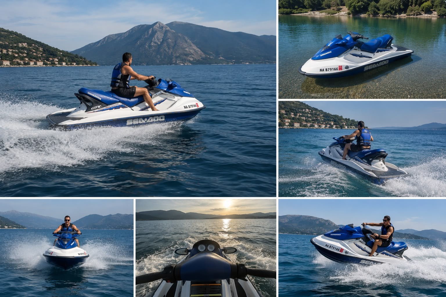 Plavo-bijeli Sea-Doo GTX 150 u Boki Kotorskoj